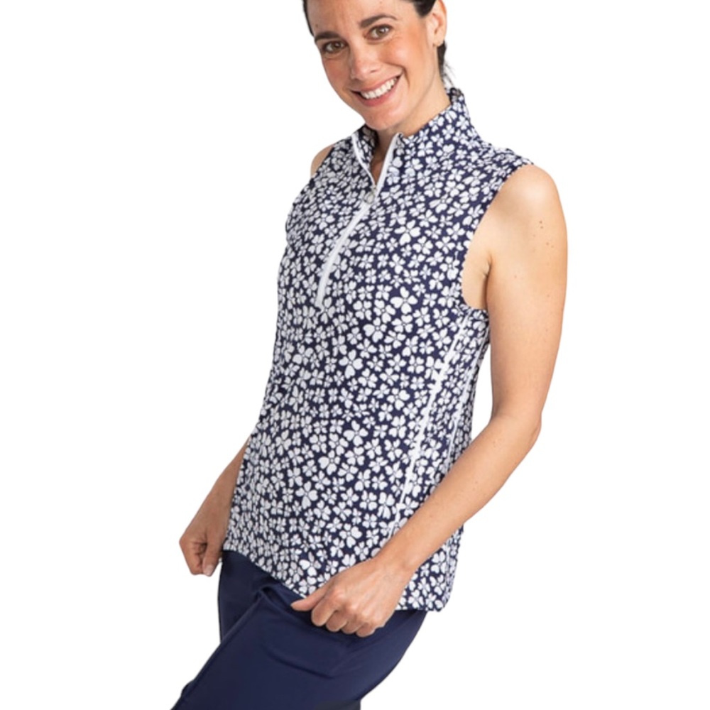 Kinona *FINAL DROP* NWT Sleeveless Women's Golf Shirt Floral Print - Picture 2 of 10